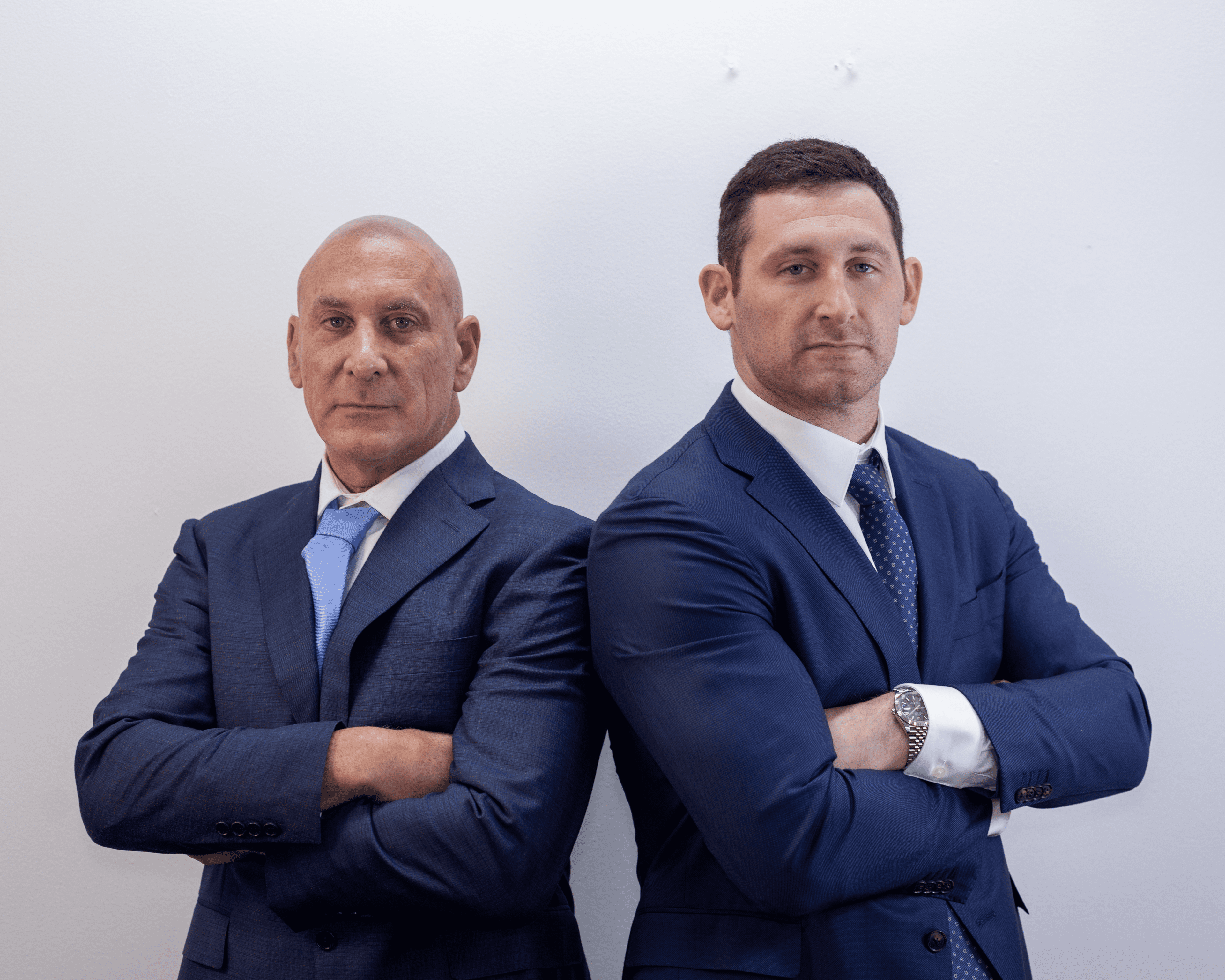 Scott Senft on the left accident lawyer in Florida. Alex Senft on the right, Portland car accident lawyer.